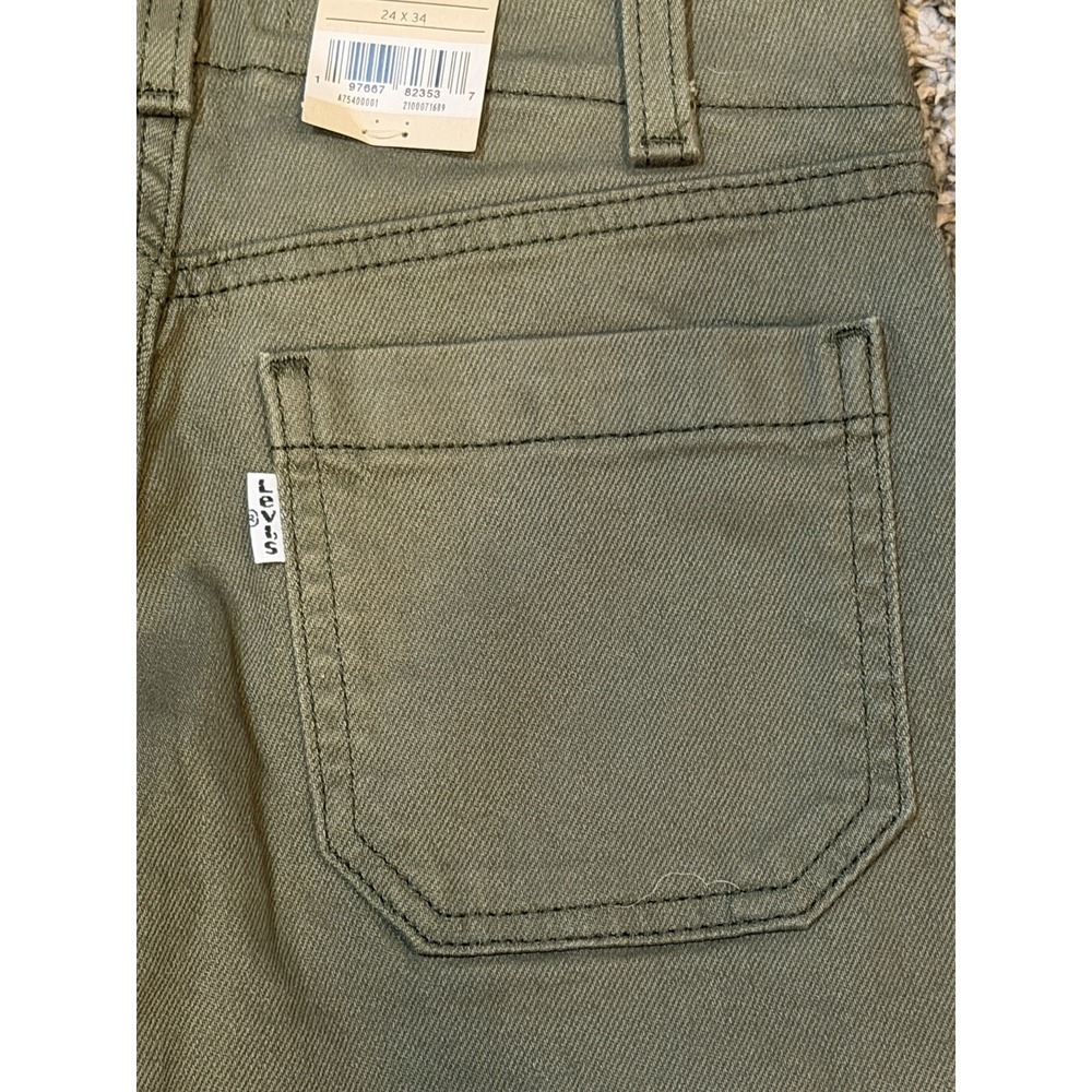 Women's Levi's Super Low Flare Pants Size 24x34 Green NWT Western Y2K look - Picture 3 of 8